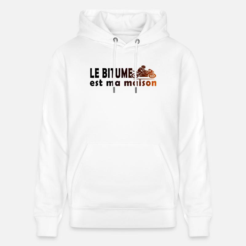 MOTARD MOTO LE BITUME - Sweat à capuche bio CRUISER Stanley/Stella Unisexe - blanc