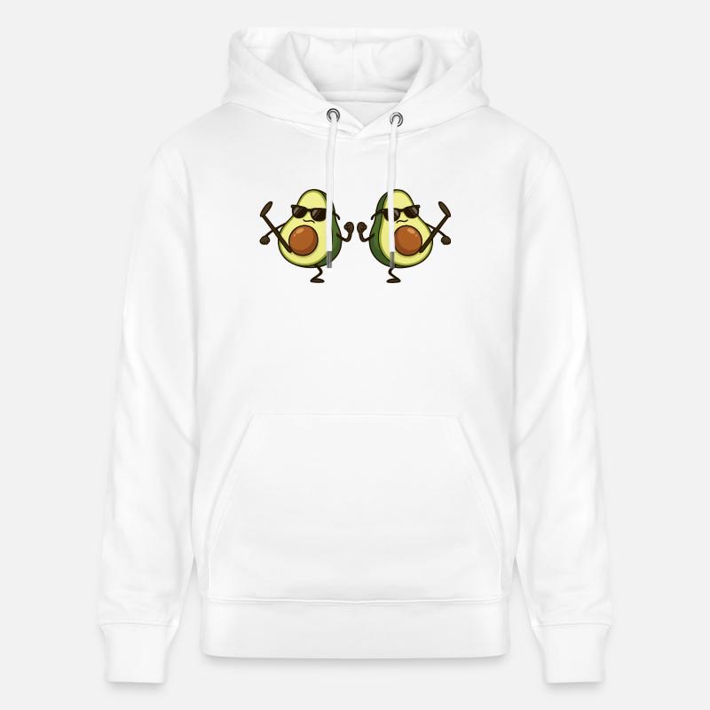 Avocado Karate 2 - Stanley/Stella CRUISER Unisex Organic Hoodie - white