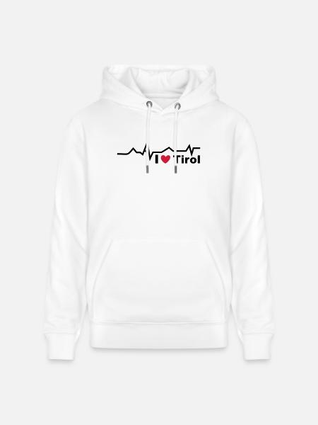 Herzschlag Tirol - Stanley/Stella Unisex Bio-Hoodie CRUISER - Weiß