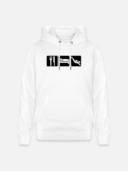 EAT SLEEP DIVE 2 - Stanley/Stella CRUISER Unisex Organic Hoodie - white
