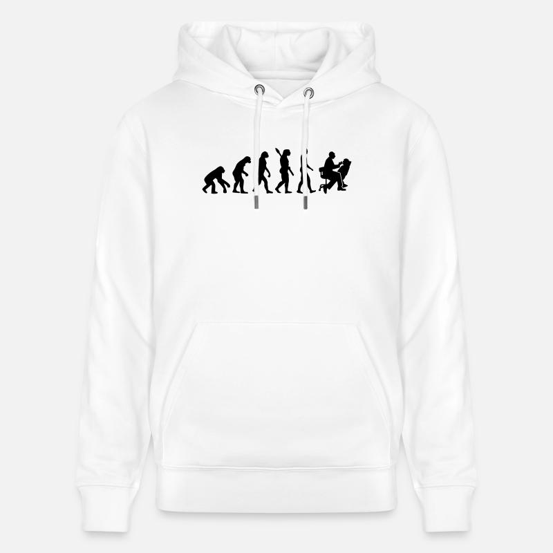 Évolution Dentiste - Sweat à capuche bio CRUISER Stanley/Stella Unisexe - blanc