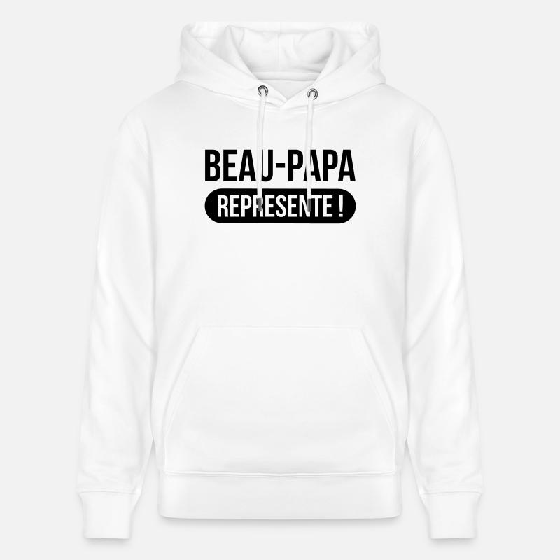 Beau-Père Représente ! - Sweat à capuche bio CRUISER Stanley/Stella Unisexe - blanc