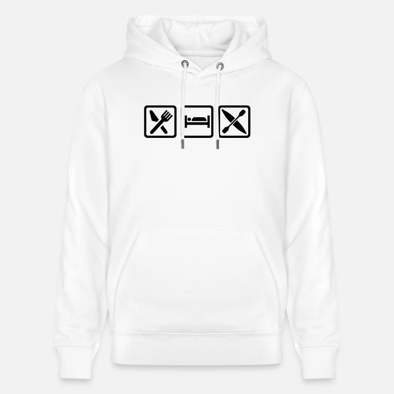 Eat Sleep Kayak - Sweat à capuche bio CRUISER Stanley/Stella Unisexe - blanc