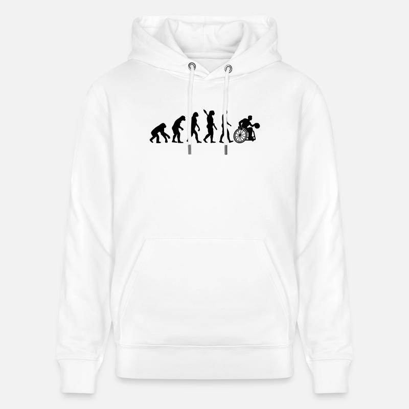 Évolution Chaise roulante Basketball - Sweat à capuche bio CRUISER Stanley/Stella Unisexe - blanc