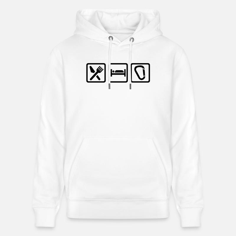 Eat sleep Escalade - Sweat à capuche bio CRUISER Stanley/Stella Unisexe - blanc