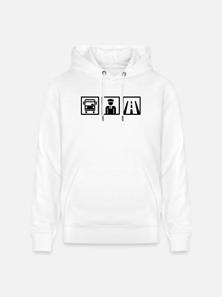 Bus driver - Stanley/Stella CRUISER Unisex Organic Hoodie - white