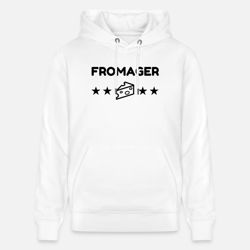 Fromager / Fromage / Travail / Métier / Job - Sweat à capuche bio CRUISER Stanley/Stella Unisexe - blanc