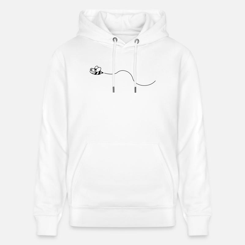 biene_1c - Sweat à capuche bio CRUISER Stanley/Stella Unisexe - blanc