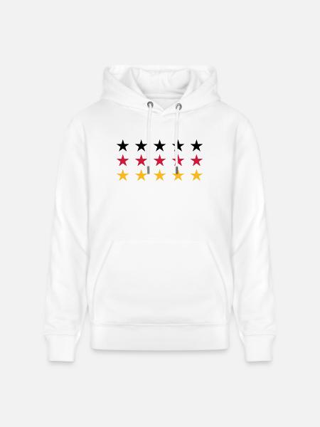 German Flag Stars Design - Stanley/Stella CRUISER Unisex Organic Hoodie - white