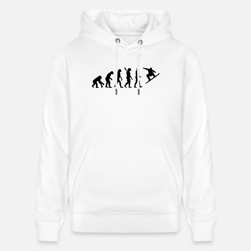 Évolution Snowboard - Sweat à capuche bio CRUISER Stanley/Stella Unisexe - blanc