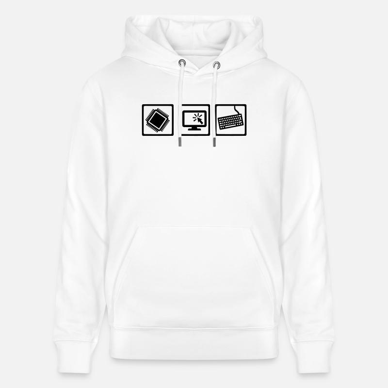 Programmeur - Sweat à capuche bio CRUISER Stanley/Stella Unisexe - blanc