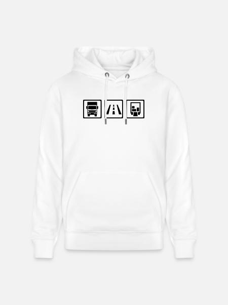 Truck - Stanley/Stella CRUISER Unisex Organic Hoodie - white