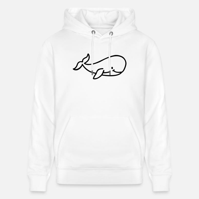 Baleine - Sweat à capuche bio CRUISER Stanley/Stella Unisexe - blanc