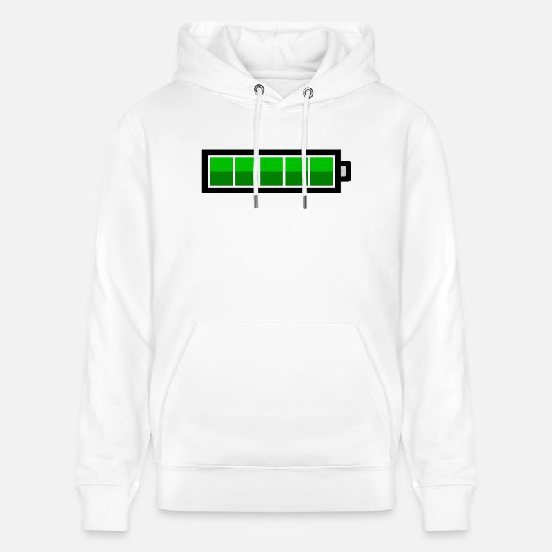 Batterie Complet - Sweat à capuche bio CRUISER Stanley/Stella Unisexe - blanc