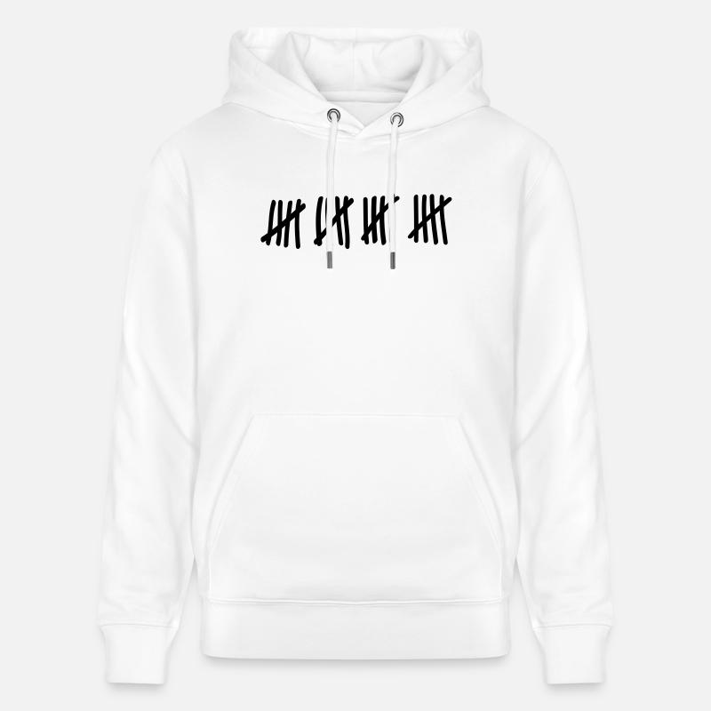 20 striche - Stanley/Stella Unisex Bio-Hoodie CRUISER  - Weiß