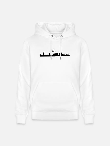 Leipzig Skyline - Stanley/Stella Unisex Bio-Hoodie CRUISER - Weiß