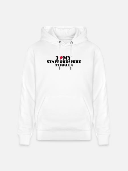 Staffordshire Terrier - Stanley/Stella Unisex Bio-Hoodie CRUISER - Weiß