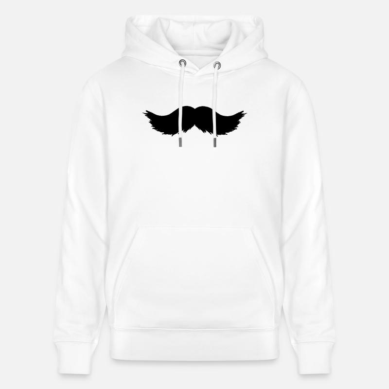 Schnurrbart - Stanley/Stella Unisex Bio-Hoodie CRUISER  - Weiß