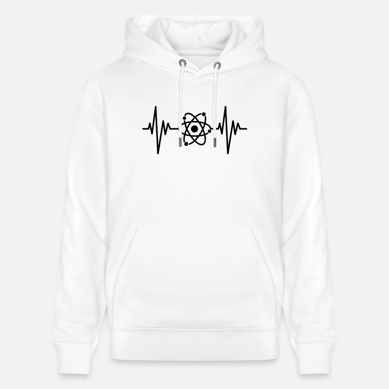 Pouls de la science - Sweat à capuche bio CRUISER Stanley/Stella Unisexe - blanc
