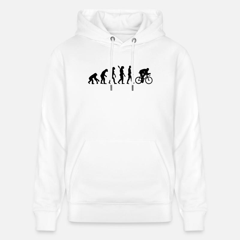 Évolution Bicyclette vélo - Sweat à capuche bio CRUISER Stanley/Stella Unisexe - blanc