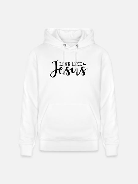 Aimer comme Jésus - Sweat à capuche bio CRUISER Stanley/Stella Unisexe - blanc