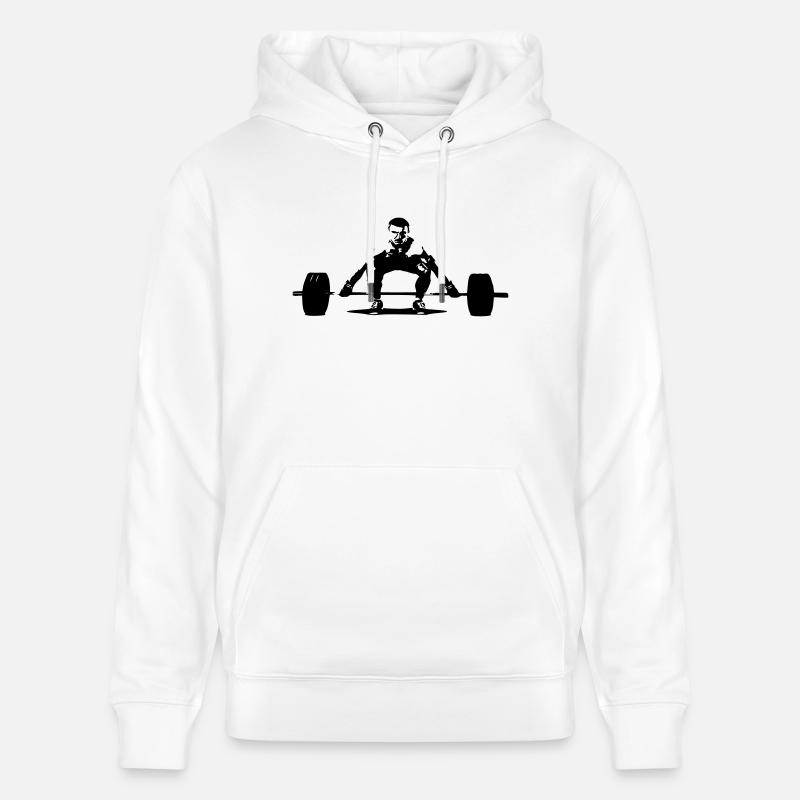 Position snatch - Sweat à capuche bio CRUISER Stanley/Stella Unisexe - blanc