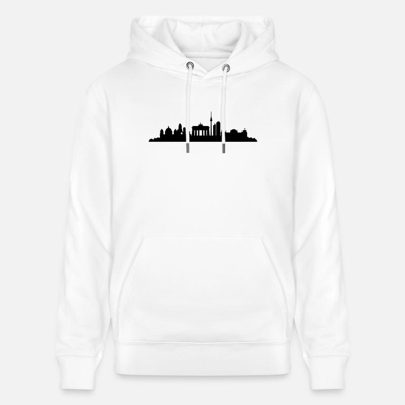 Berlin Skyline Central - Sweat à capuche bio CRUISER Stanley/Stella Unisexe - blanc