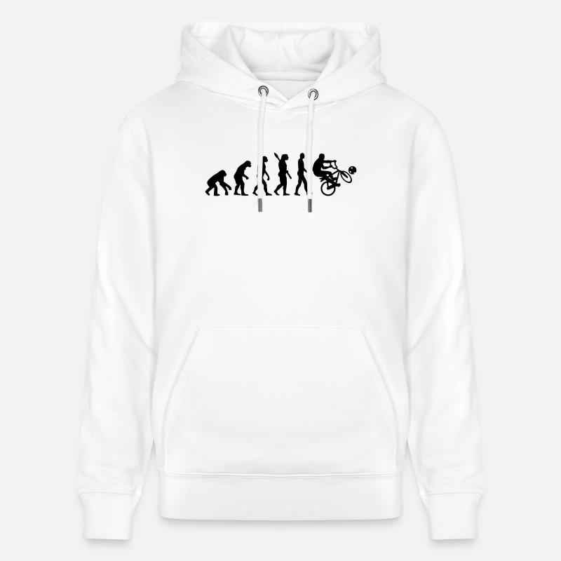 Evolution Cycle ball - Sweat à capuche bio CRUISER Stanley/Stella Unisexe - blanc