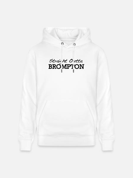 Straight Outta Brompton - Stanley/Stella CRUISER Unisex Organic Hoodie - white