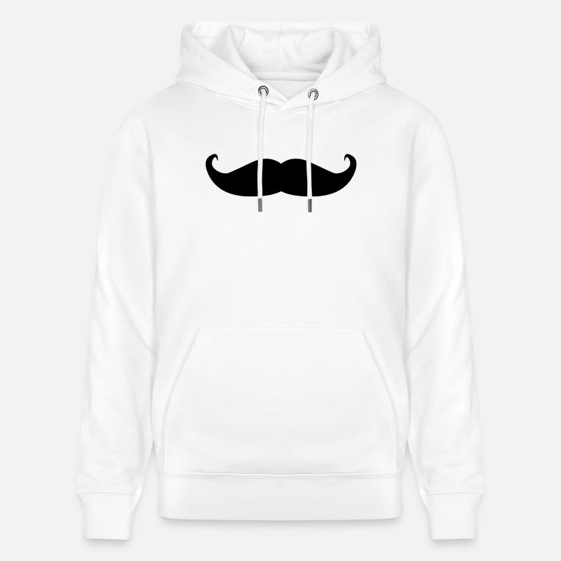 Moustache - Sweat à capuche bio CRUISER Stanley/Stella Unisexe - blanc