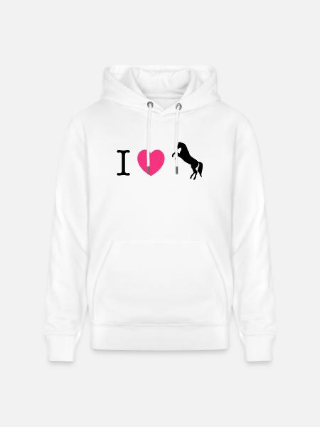Ich liebe Pferde / Ponys - Stanley/Stella Unisex Bio-Hoodie CRUISER  - Weiß