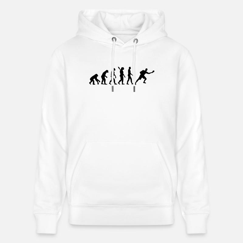 Évolution Ping-pong - Sweat à capuche bio CRUISER Stanley/Stella Unisexe - blanc