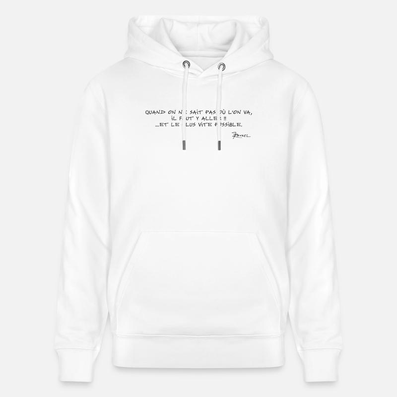 Devise Shadoks n°06 - Sweat à capuche bio CRUISER Stanley/Stella Unisexe - blanc