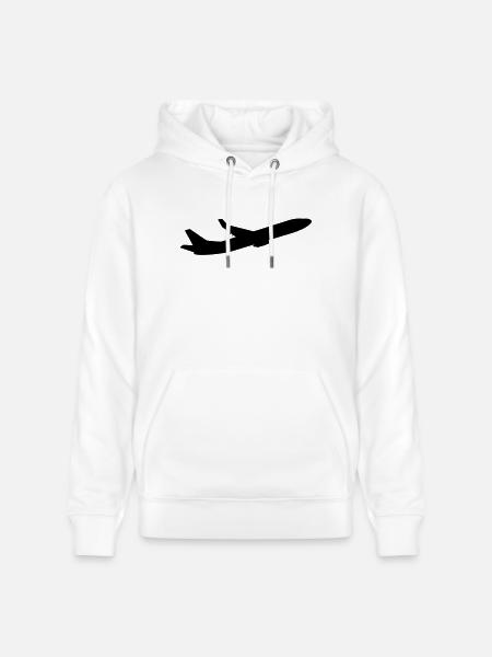 flugzeug_1__f1 - Stanley/Stella CRUISER Unisex Organic Hoodie - white