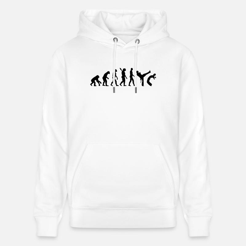 Évolution Capoeira - Sweat à capuche bio CRUISER Stanley/Stella Unisexe - blanc