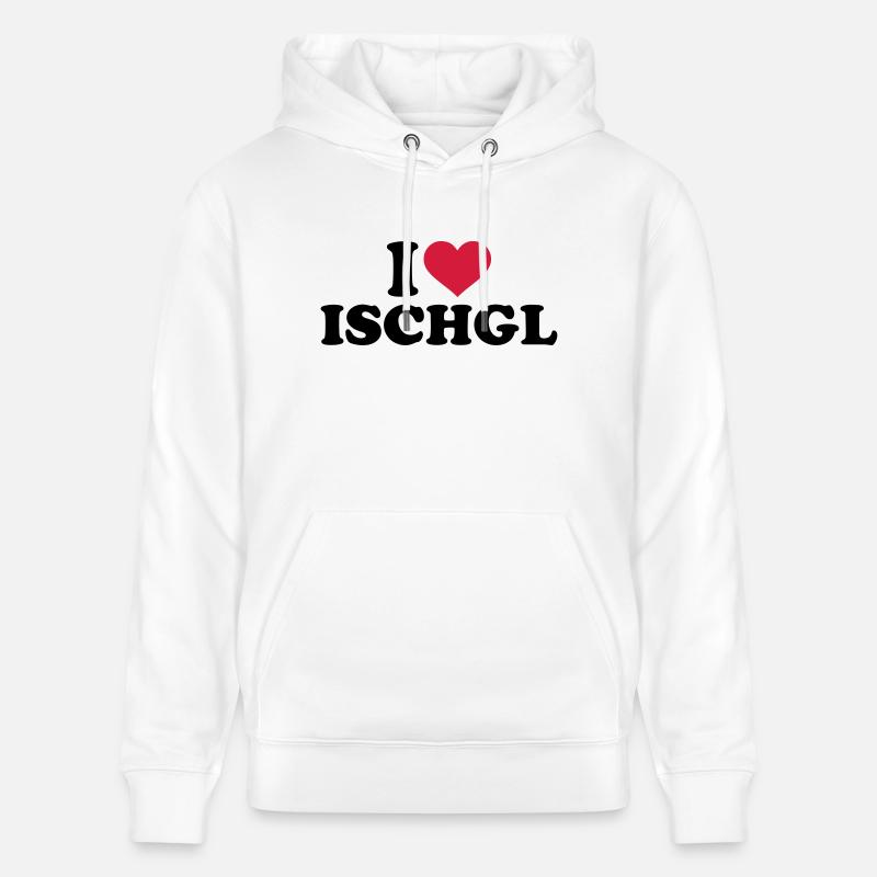 I love Ischgl - Sweat à capuche bio CRUISER Stanley/Stella Unisexe - blanc