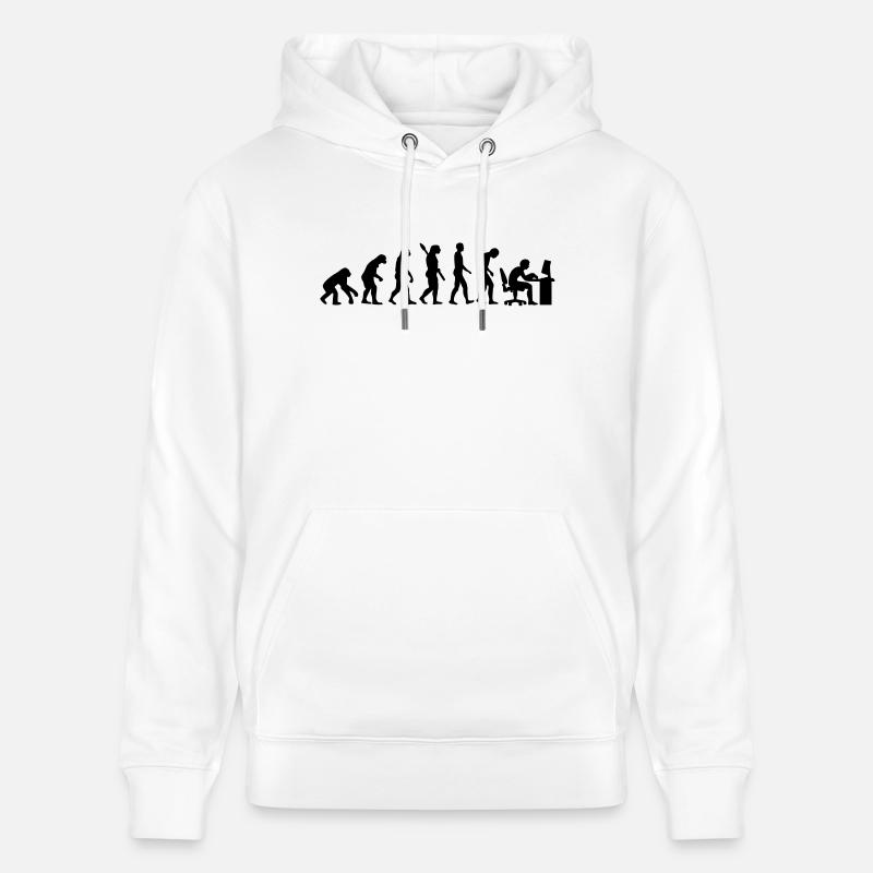 Evolution computer - Stanley/Stella CRUISER Unisex Organic Hoodie - white