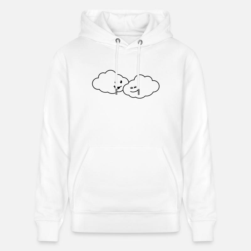 love_clouds - Stanley/Stella CRUISER Unisex Organic Hoodie - white