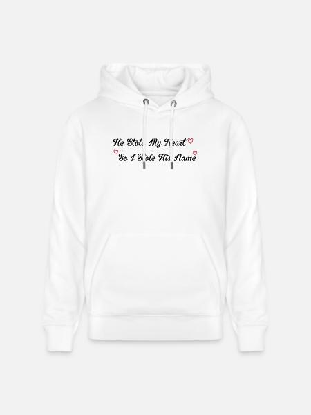 Stole My Heart - Stanley/Stella Unisex Bio-Hoodie CRUISER  - Weiß