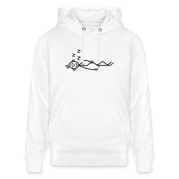 Schlafen - entspannen - Stanley/Stella Unisex Bio-Hoodie CRUISER  - Weiß - Vorne - Alina (178cm) & Michal (187cm)