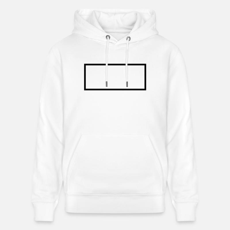 Rectangle - Rechteck - Form - Customize it ! - Stanley/Stella CRUISER Unisex Organic Hoodie - white
