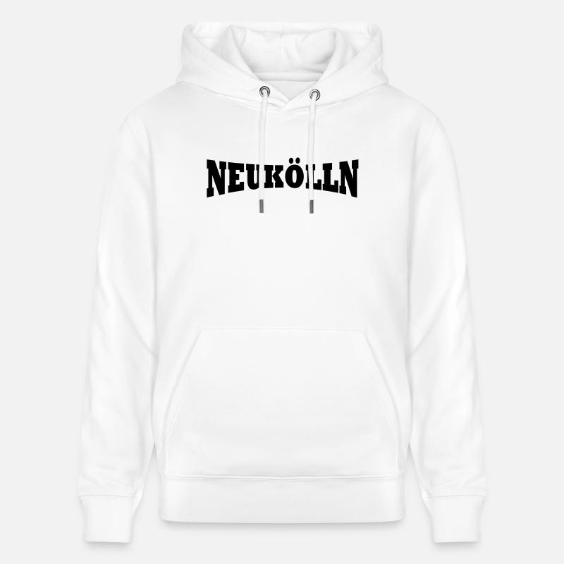 Neukölln lettrage - Sweat à capuche bio CRUISER Stanley/Stella Unisexe - blanc
