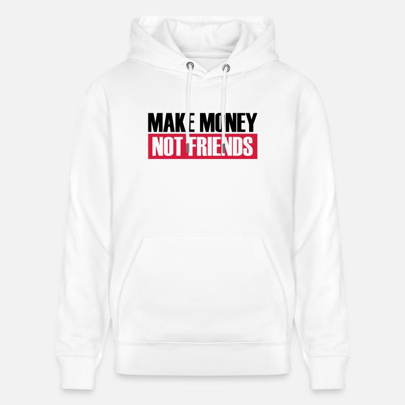 Logo Gagner de l’argent - Sweat à capuche bio CRUISER Stanley/Stella Unisexe - blanc