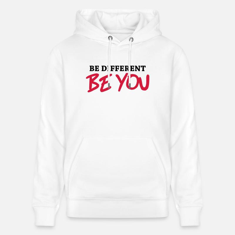 Be different - Be YOU! - Sweat à capuche bio CRUISER Stanley/Stella Unisexe - blanc