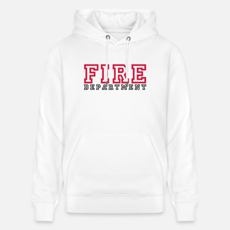 Service des incendies de lettrage - Sweat à capuche bio CRUISER Stanley/Stella Unisexe - blanc