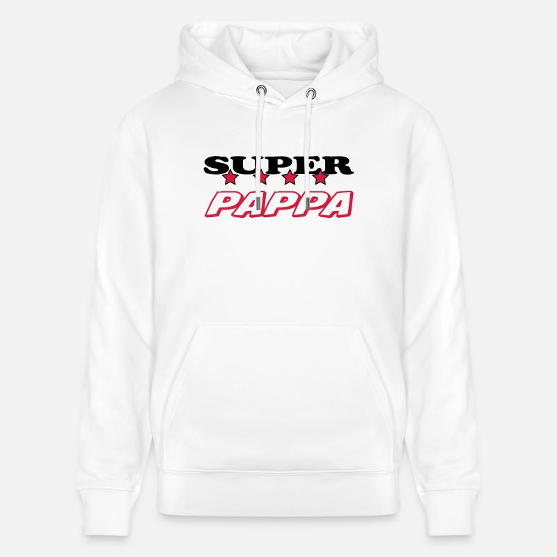 Super pappa - Sweat à capuche bio CRUISER Stanley/Stella Unisexe - blanc