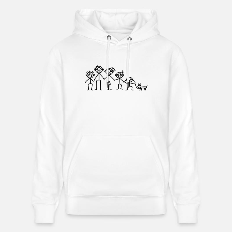 Vater Mutter Kinder - Stanley/Stella Unisex Bio-Hoodie CRUISER  - Weiß