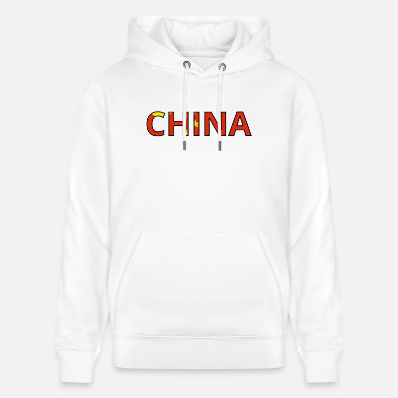 Drapeau China - Sweat à capuche bio CRUISER Stanley/Stella Unisexe - blanc