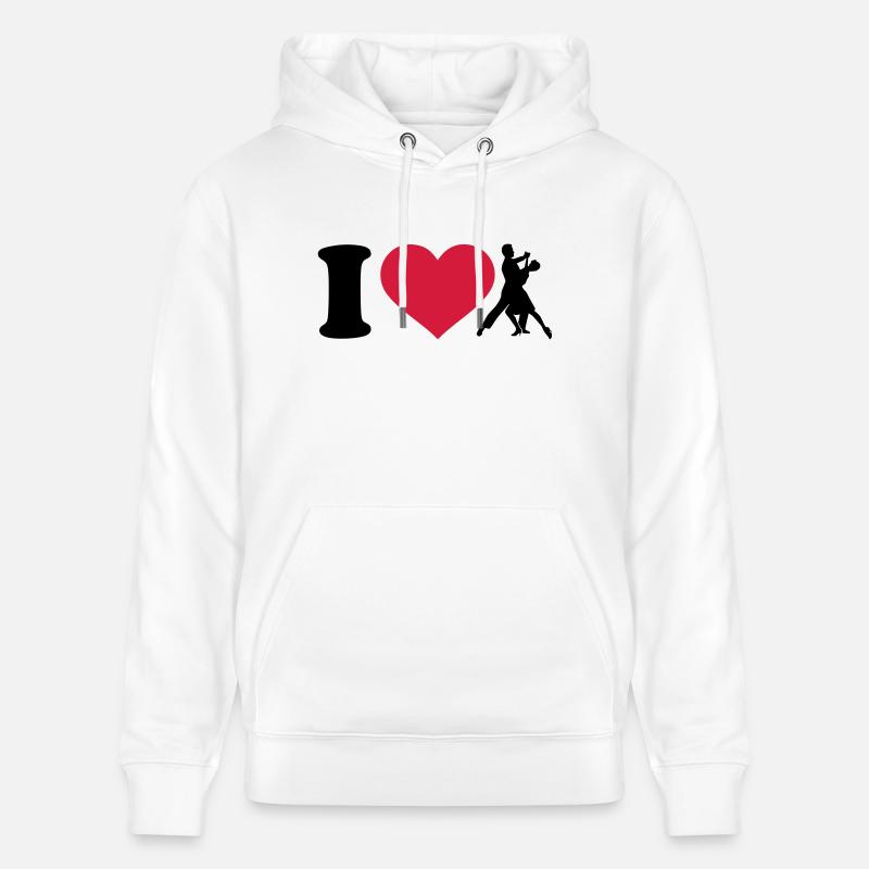 I love Danser - Sweat à capuche bio CRUISER Stanley/Stella Unisexe - blanc