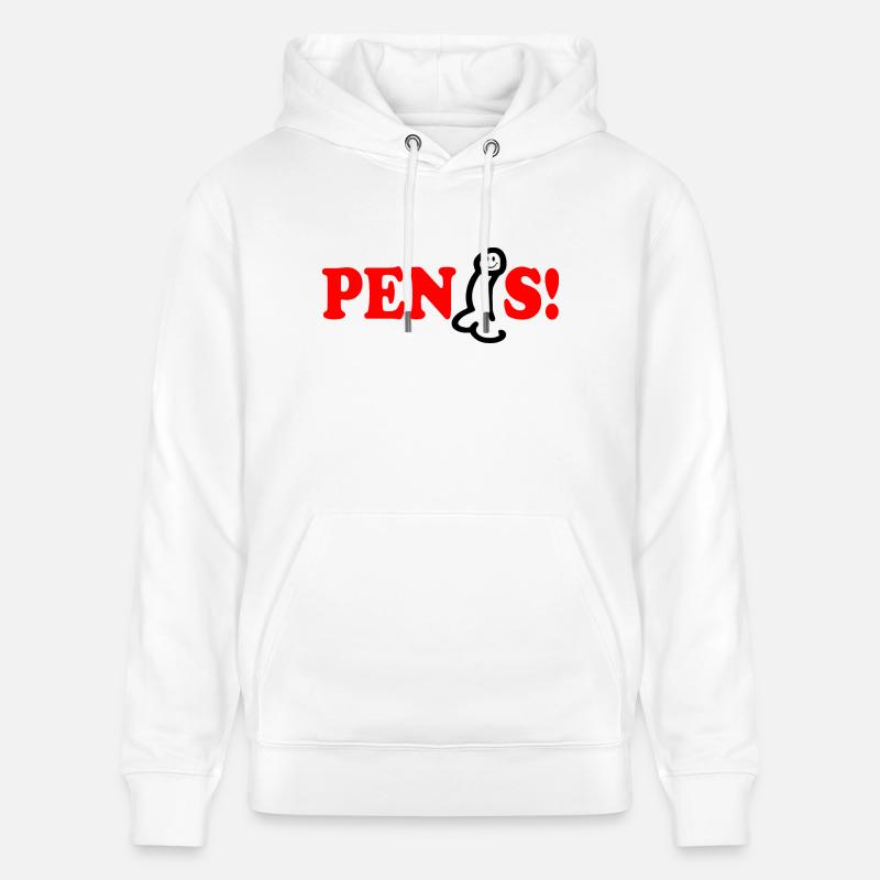 Penis - Sweat à capuche bio CRUISER Stanley/Stella Unisexe - blanc
